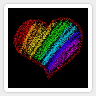 Rainbow heart Sticker